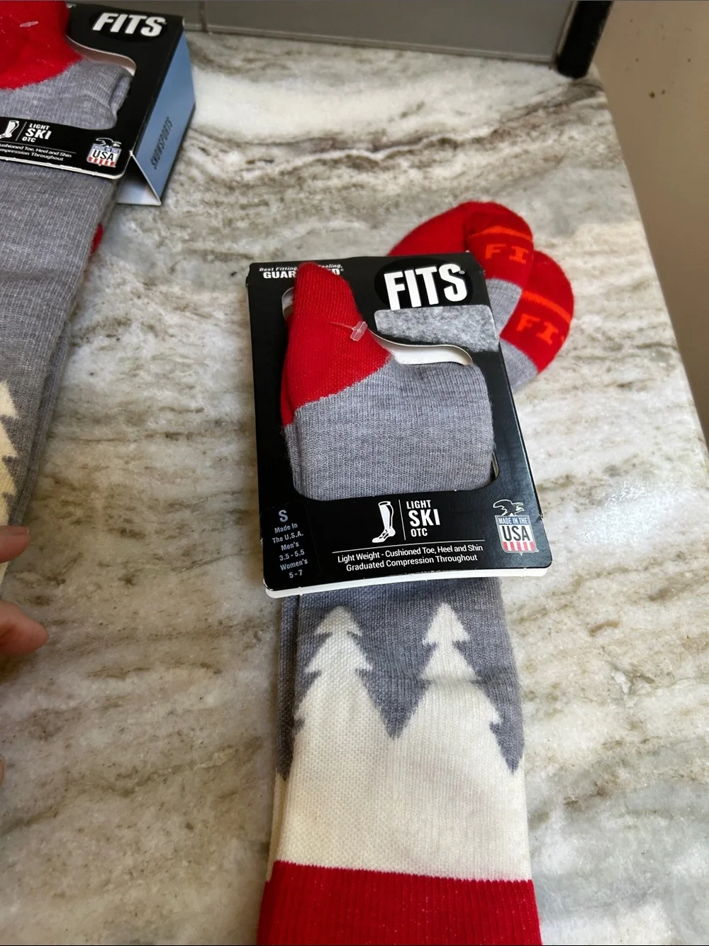 Merino Wool Lightweight Over The Calf Ski Socks FITS Sock Co Cushion XL or SMALL